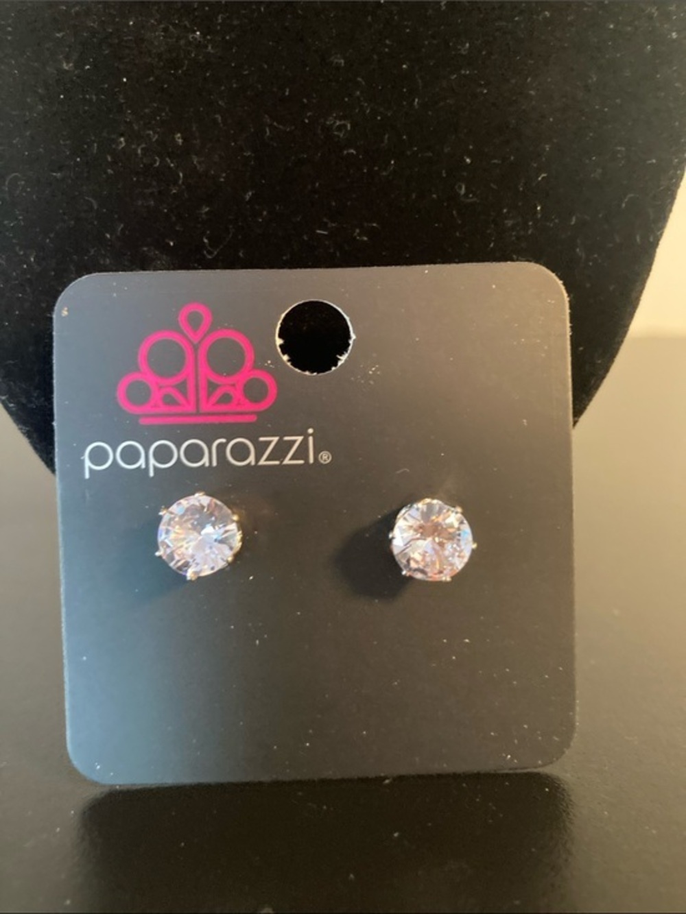 paparazzi Iridescent Crystal Round Stud Earrings